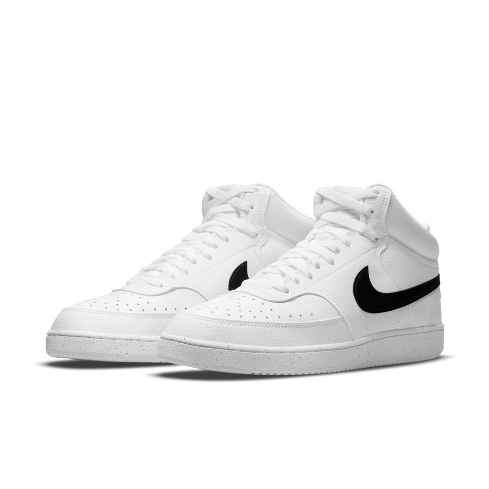 Nike Court Vision Mid Next Nature White Black Sneakers DN3577-101 Men's shoes - Picture 5 of 6